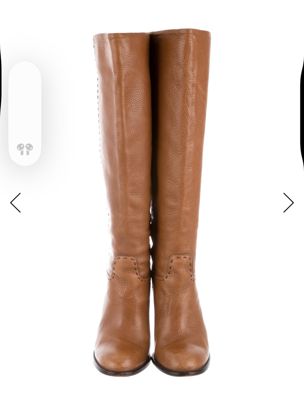 Women's Over-the-Knee Leather Boots in Camel